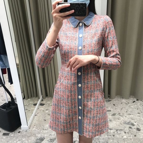 women's knit pocket dress spring and summer new denim couture tweed stylish ladies ladies'dress feminine 40x3, Black;gray
women's knit pocket dress spring and summer new denim couture tweed stylish ladies ladies'dress feminine 40x3, Black;gray