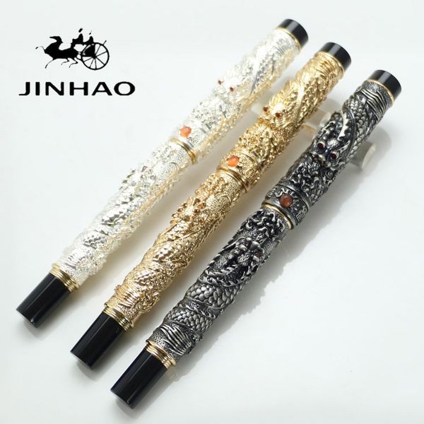 jinhao gary silver gold 3 colour two dragon play pearl dragon carved rollerball pen luxury school office stationery writing pen
jinhao gary silver gold 3 colour two dragon play pearl dragon carved rollerball pen luxury school office stationery writing pen