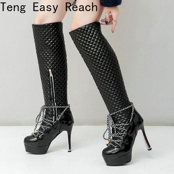 boots 2021 autumn winter women knee high platform thin heel ladies calf pu leather side zipper round toe, Black
boots 2021 autumn winter women knee high platform thin heel ladies calf pu leather side zipper round toe, Black