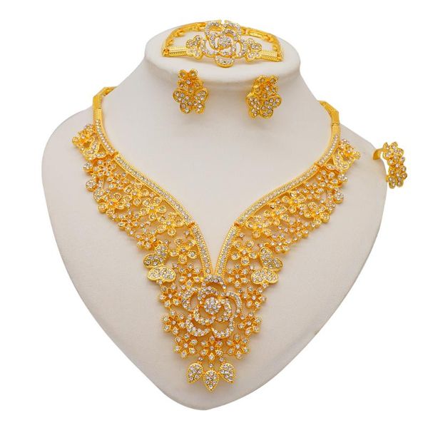 earrings & necklace fine jewellery nigerian wedding bridal african gold color jewelry set dubai bracelet ring sets, Silver
earrings & necklace fine jewellery nigerian wedding bridal african gold color jewelry set dubai bracelet ring sets, Silver