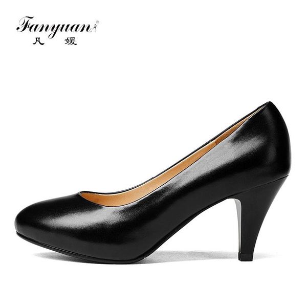 fanyuan new fashion genuine leather pumps high heels slip-on solid shoes woman concise spring pumps big size 32-42, Black
fanyuan new fashion genuine leather pumps high heels slip-on solid shoes woman concise spring pumps big size 32-42, Black