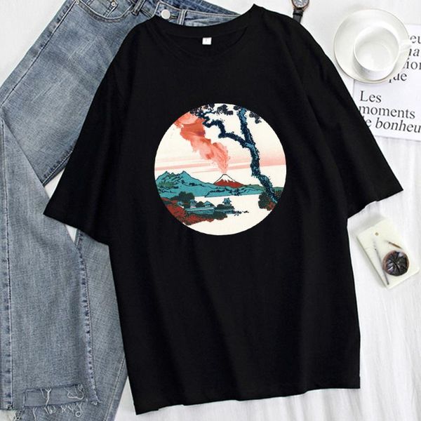 women's t-shirt hokusai view of mount fuji print woman t shirt summer graphic o-neck tee loose short sleeves retro cute shirts, White
women's t-shirt hokusai view of mount fuji print woman t shirt summer graphic o-neck tee loose short sleeves retro cute shirts, White