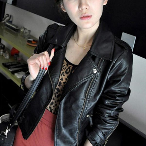 women's vests 2021 autumn women black slim cool lady pu leather jackets sweet female zipper faux femme outwear coat plus size, Black;white
women's vests 2021 autumn women black slim cool lady pu leather jackets sweet female zipper faux femme outwear coat plus size, Black;white