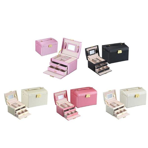 jewelry pouches, bags large packaging & display box armoire dressing chest with clasps bracelet ring organiser carrying cases, Pink;blue
jewelry pouches, bags large packaging & display box armoire dressing chest with clasps bracelet ring organiser carrying cases, Pink;blue
