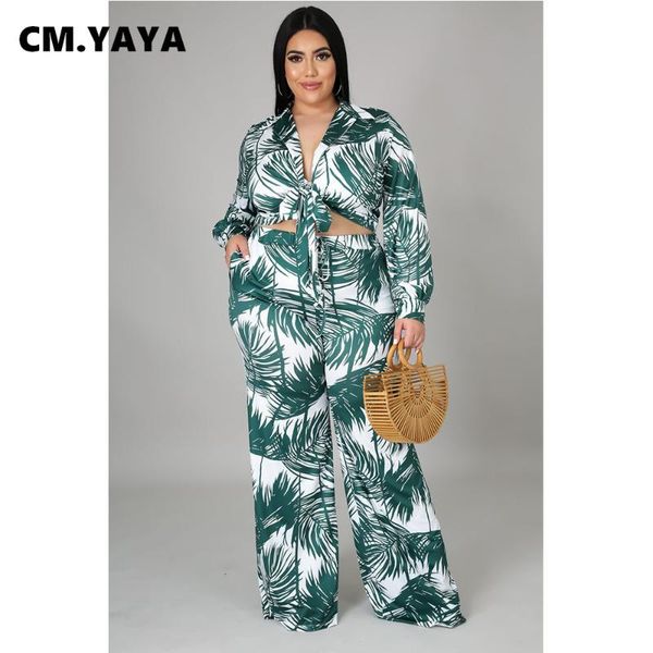 plus size tracksuits cm.yaya women set print full sleeve turn-down collar bandage loose pants two 2 piece sets fashion outfit summer, Black
plus size tracksuits cm.yaya women set print full sleeve turn-down collar bandage loose pants two 2 piece sets fashion outfit summer, Black