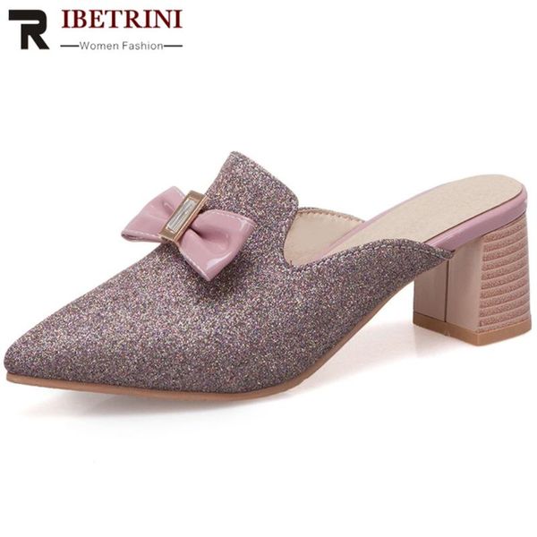 dress shoes ribetrini women elegant summer slip-on high heels fashion pointed toe glitters mules butterfly-knot, Black
dress shoes ribetrini women elegant summer slip-on high heels fashion pointed toe glitters mules butterfly-knot, Black