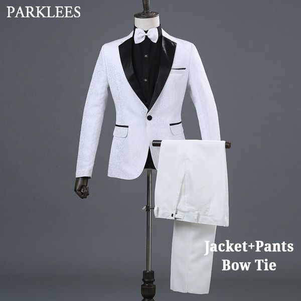 men's suits & blazers (jackets+pants) mens white floral jacquard slim fit 2 pieces dress suit men stage prom party wedding singer costu, White;black
men's suits & blazers (jackets+pants) mens white floral jacquard slim fit 2 pieces dress suit men stage prom party wedding singer costu, White;black