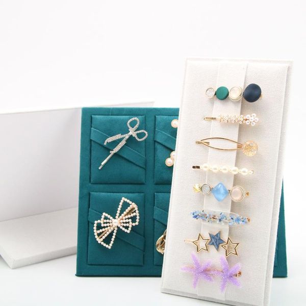 jewelry pouches, bags white linen/dark green velvet girl hair clip showcase holder hairpin storage necklace display show stand rack, Pink;blue 
jewelry pouches, bags white linen/dark green velvet girl hair clip showcase holder hairpin storage necklace display show stand rack, Pink;blue