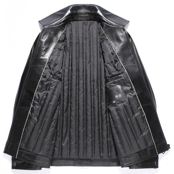 men's leather & faux men for geniune jacket sheepskin down jackets winter plus size campera hombre invierno j22090 mf244, Black
men's leather & faux men for geniune jacket sheepskin down jackets winter plus size campera hombre invierno j22090 mf244, Black