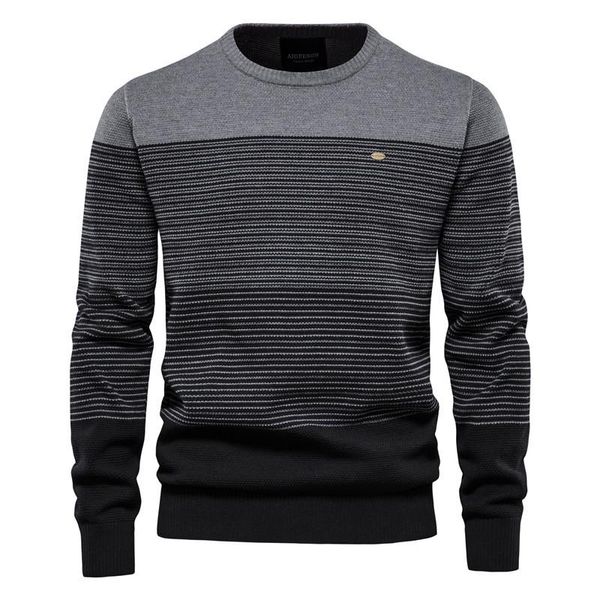 men's sweaters 2021 autumn stripe fashion long sleeve knit sweater o-neck slim fit pullovers for men knitwear base shirt, White;black
men's sweaters 2021 autumn stripe fashion long sleeve knit sweater o-neck slim fit pullovers for men knitwear base shirt, White;black