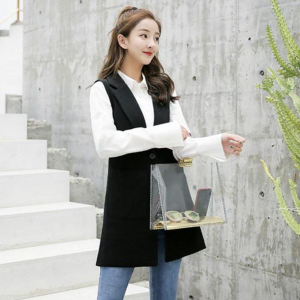 women's vests women fashion elegant office lady pocket coat sleeveless jacket outwear casual brand waistcoat colete feminino, Black;white
women's vests women fashion elegant office lady pocket coat sleeveless jacket outwear casual brand waistcoat colete feminino, Black;white