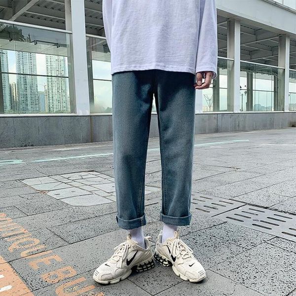 men's jeans autumn korean fashion loose and versatile wide leg straight casual pants, Blue
men's jeans autumn korean fashion loose and versatile wide leg straight casual pants, Blue