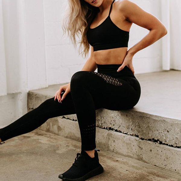 women's leggings 45# solid hollow fitness trousers seamless breathable legging buttocks woman pants pantalones de mujer, Black
women's leggings 45# solid hollow fitness trousers seamless breathable legging buttocks woman pants pantalones de mujer, Black