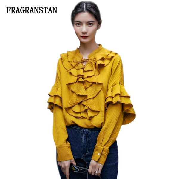 women's blouses & shirts vintage fashion bandage ruffles butterfly sleeve ginger shirt female spring autumn stand collar office lady st, White
women's blouses & shirts vintage fashion bandage ruffles butterfly sleeve ginger shirt female spring autumn stand collar office lady st, White