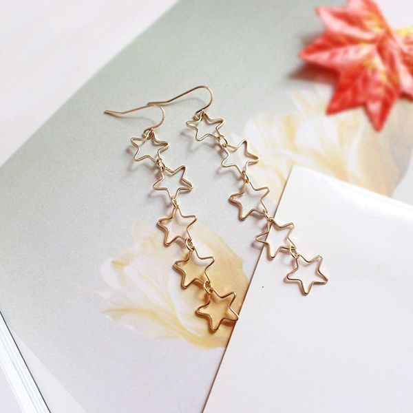 dangle & chandelier simple design hollow out star pendant earrings charming wedding party gold color fashion women's jewelry gifts, Silver
dangle & chandelier simple design hollow out star pendant earrings charming wedding party gold color fashion women's jewelry gifts, Silver