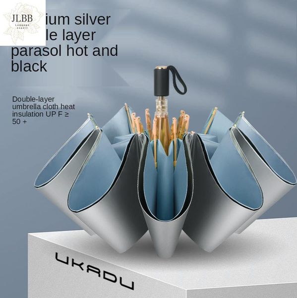 umbrellas double titanium silver sunshade sun protection super uv folding sunny and rainy dual use upf50 +
umbrellas double titanium silver sunshade sun protection super uv folding sunny and rainy dual use upf50 +