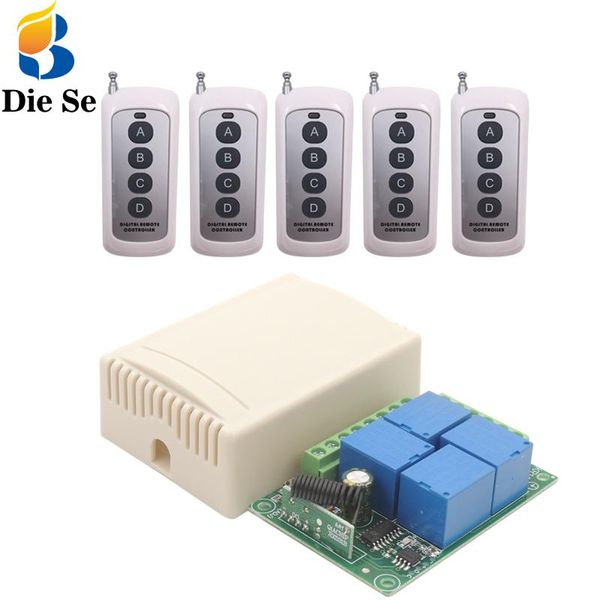 smart home control 433 mhz rf 500m remote switch dc 12v 10a 4ch relay receiver for universal garage/curtain/led/fanner/signal transmission
smart home control 433 mhz rf 500m remote switch dc 12v 10a 4ch relay receiver for universal garage/curtain/led/fanner/signal transmission