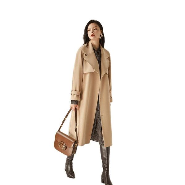 women's trench coats windbreaker mid-length coat khaki casual straight tube type autumn winter european simple temperament grey, Tan;black
women's trench coats windbreaker mid-length coat khaki casual straight tube type autumn winter european simple temperament grey, Tan;black