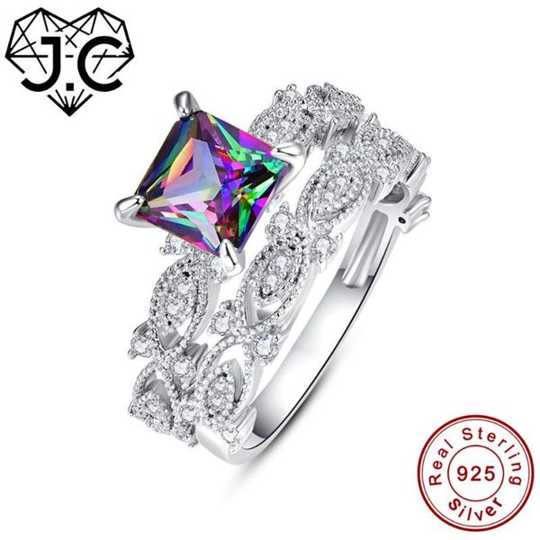 cluster rings j.c princess cut mystic rainbow & white z 925 sterling silver ring set size 6 7 8 9 women couple wedding engagement gift, Golden;silver
cluster rings j.c princess cut mystic rainbow & white z 925 sterling silver ring set size 6 7 8 9 women couple wedding engagement gift, Golden;silver