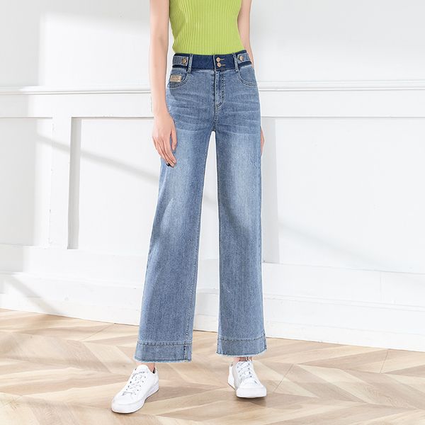 fashion all-match wide leg silm waist denim pants elegant office lady plus size jeans women spring casual soft bottoms 210525, Blue
fashion all-match wide leg silm waist denim pants elegant office lady plus size jeans women spring casual soft bottoms 210525, Blue