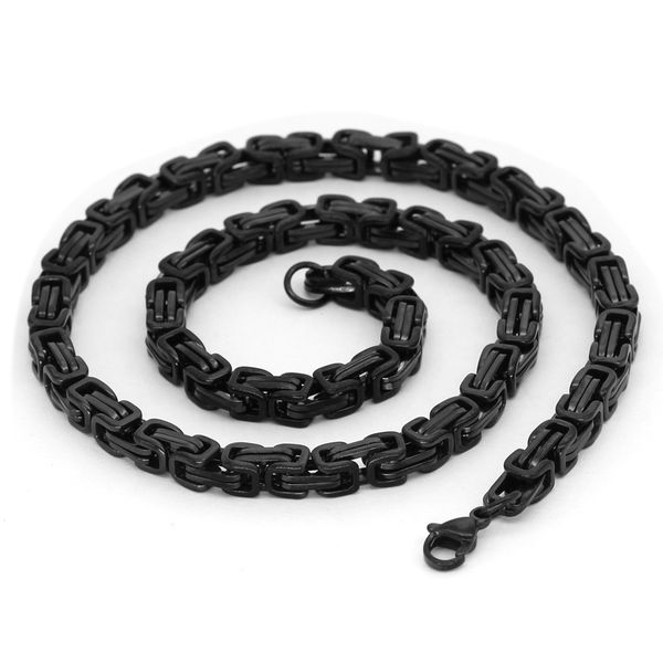 back necklace stainless steel imperial chain thick domineering black men's manual chain, Silver
back necklace stainless steel imperial chain thick domineering black men's manual chain, Silver