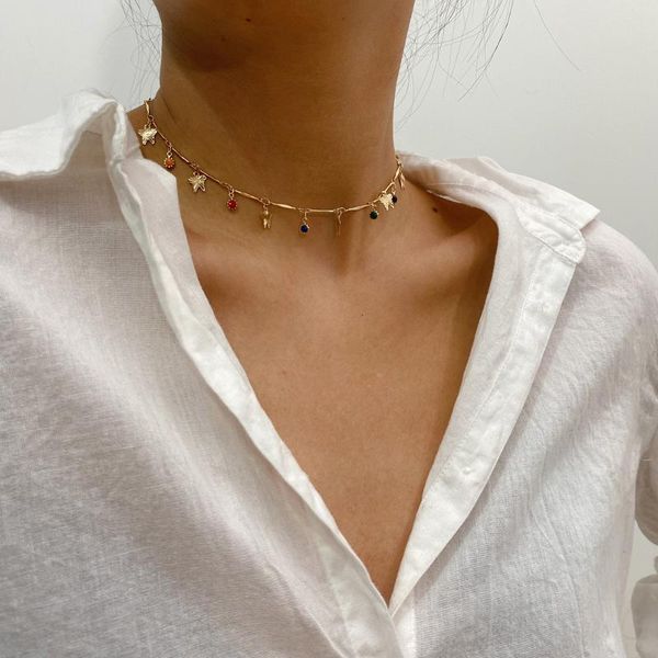 pendant necklaces maa-oe 2021 fashion geometric simple five-pointed star for women colored bead folds female necklace jewelry gift, Silver
pendant necklaces maa-oe 2021 fashion geometric simple five-pointed star for women colored bead folds female necklace jewelry gift, Silver