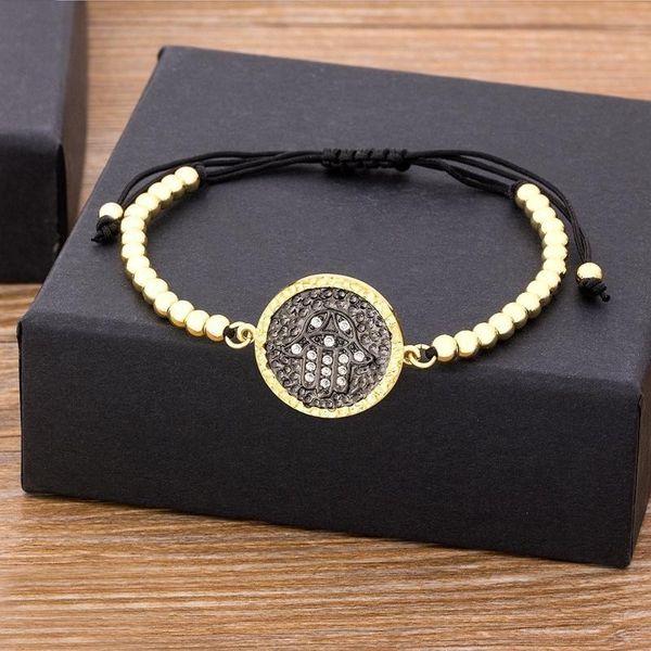 2021 new trendy palm bracelet braided macrame pave copper cz bead bangles for men women adjustable jewelry gift, Golden;silver
2021 new trendy palm bracelet braided macrame pave copper cz bead bangles for men women adjustable jewelry gift, Golden;silver