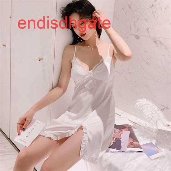 factoryuiuastyle suspender nightdress women's luxury wind new belt bra summer pajamas ice silk, Black;white
factoryuiuastyle suspender nightdress women's luxury wind new belt bra summer pajamas ice silk, Black;white