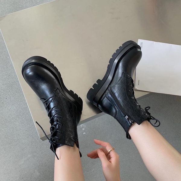 boots motorcycle 2021 autumn winter women ankle high platform thick bottom combat goth shoes cool girls, Black
boots motorcycle 2021 autumn winter women ankle high platform thick bottom combat goth shoes cool girls, Black