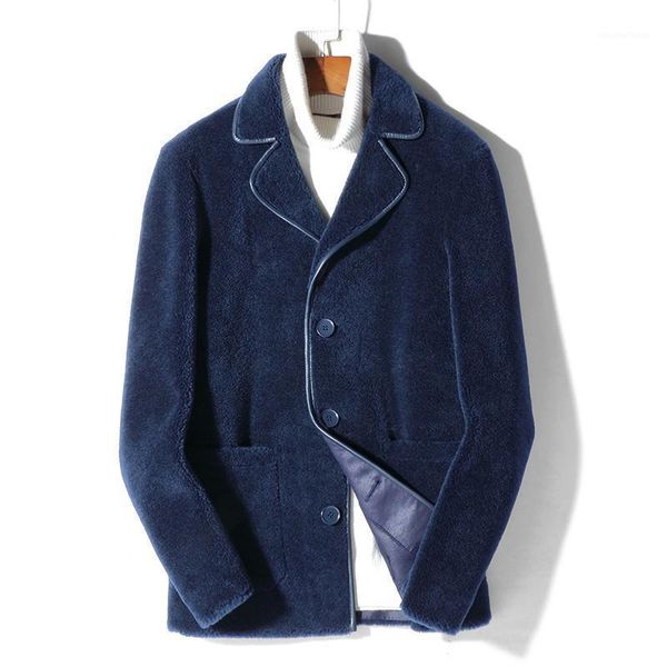 men's leather & faux real fur coat autumn winter jacket men sheep shearling 100% wool coats streetwear blazer manteau mg-a1800088 my203, Black
men's leather & faux real fur coat autumn winter jacket men sheep shearling 100% wool coats streetwear blazer manteau mg-a1800088 my203, Black