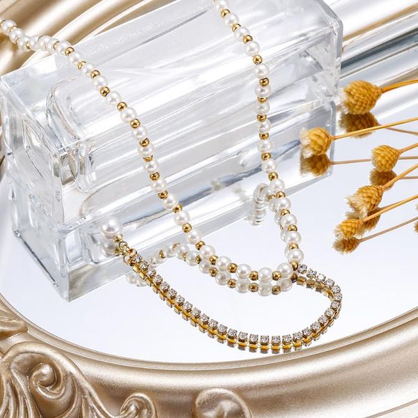 chokers gold plated big pearl necklace for elegant women gift full crystal chians accessories choker street style, Golden;silver
chokers gold plated big pearl necklace for elegant women gift full crystal chians accessories choker street style, Golden;silver