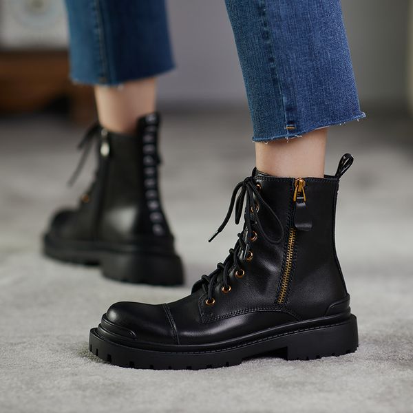 women ankle boots work boots women genuine leather boots 2021 autumn new botas mujer female comfortable shoe 2021 winter new, Black
women ankle boots work boots women genuine leather boots 2021 autumn new botas mujer female comfortable shoe 2021 winter new, Black