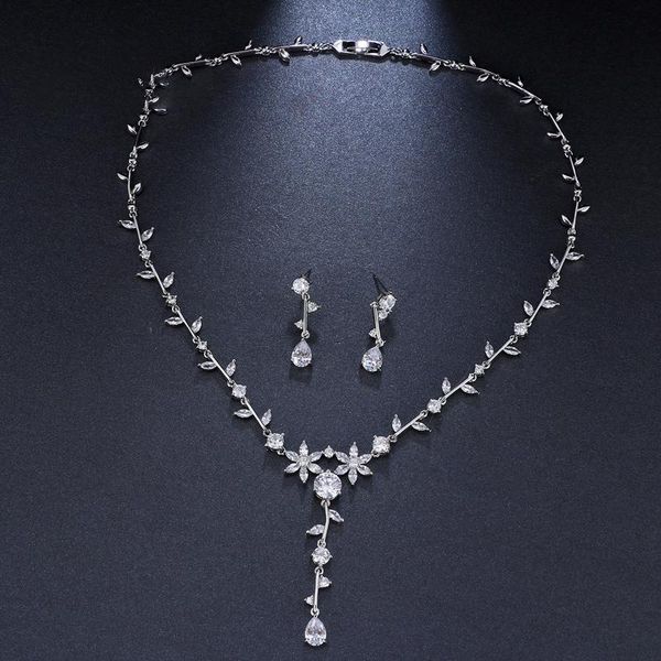 earrings & necklace brand cute + cubic zirconia flower women adjustable pendant and jewelry sets, Silver
earrings & necklace brand cute + cubic zirconia flower women adjustable pendant and jewelry sets, Silver