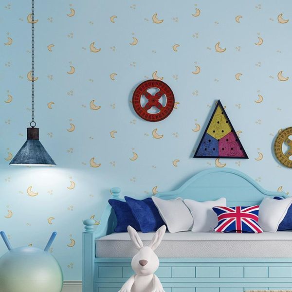 wallpapers dark blue star moon children's wallpaper environmental protection non woven cartoon boy girl bedroom w195
wallpapers dark blue star moon children's wallpaper environmental protection non woven cartoon boy girl bedroom w195
