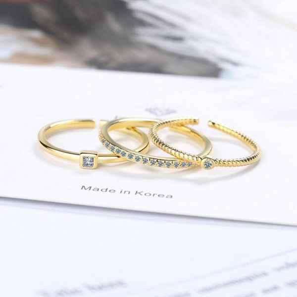 cluster rings simple three-piece set zircon gold for women jewelry fashion 925 sterling silver ring girl party accessories gifts kofsac, Golden;silver
cluster rings simple three-piece set zircon gold for women jewelry fashion 925 sterling silver ring girl party accessories gifts kofsac, Golden;silver