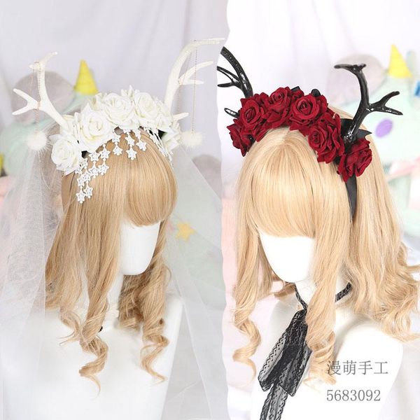 gorgeous wedding lolita antler kc hair hoop mori style fairy wind christmas party cosplay rose flower antlers headwear props
gorgeous wedding lolita antler kc hair hoop mori style fairy wind christmas party cosplay rose flower antlers headwear props
