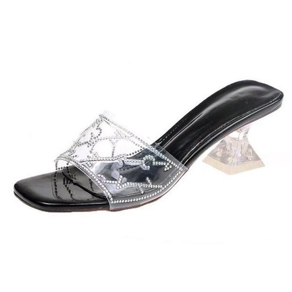 slippers women summer 2021 transparent open-toed rhinestones flip sandals thick heel square toe platform womens shoes, Black
slippers women summer 2021 transparent open-toed rhinestones flip sandals thick heel square toe platform womens shoes, Black
