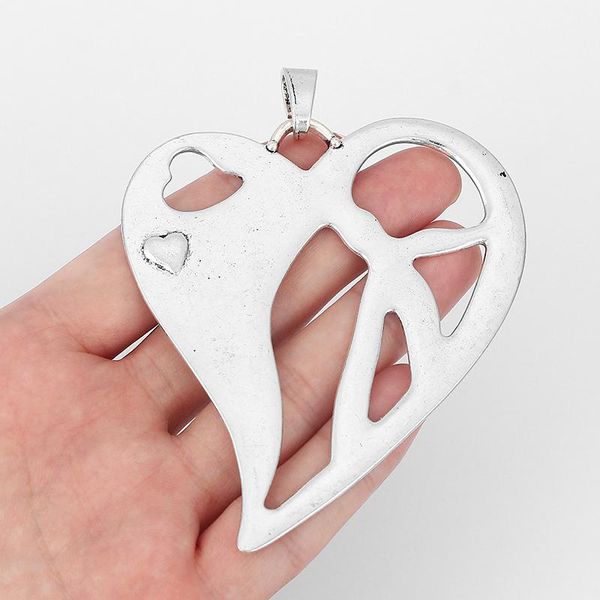 pendants 1pcs antique silver large big charms heart hollow open pendant for necklace jewelry making findings 80x90mm, Black
pendants 1pcs antique silver large big charms heart hollow open pendant for necklace jewelry making findings 80x90mm, Black