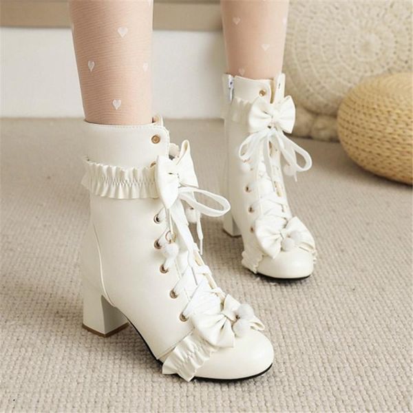 boots pxelena 2022 japanese uniform cute women cosplay ankle ruffles bow knot lace up bride wedding shoes white pink lolita, Black
boots pxelena 2022 japanese uniform cute women cosplay ankle ruffles bow knot lace up bride wedding shoes white pink lolita, Black