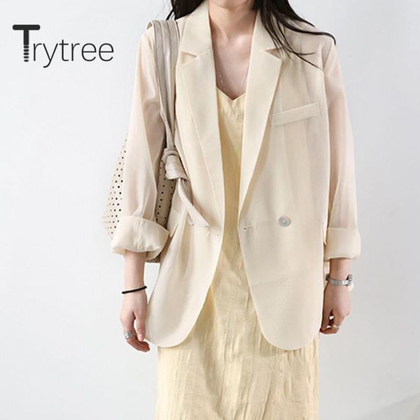 women's jackets trytree 2021 spring autumn suit coat turn-down collar solid thin section loose single button fashion office lady, Black;brown
women's jackets trytree 2021 spring autumn suit coat turn-down collar solid thin section loose single button fashion office lady, Black;brown