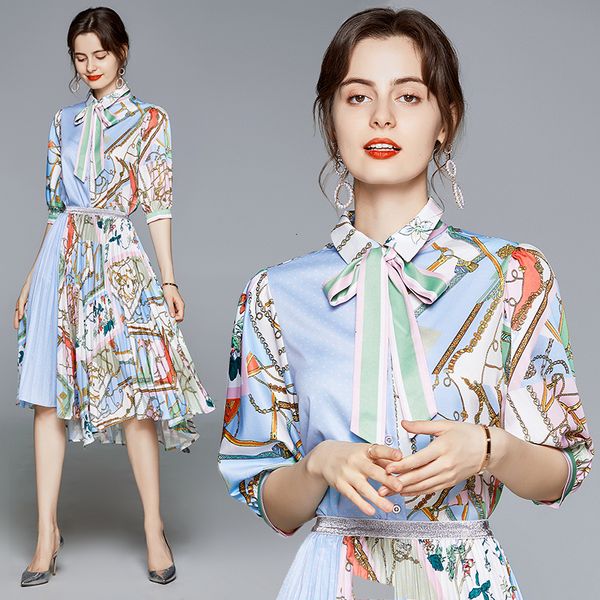 2021 new runway 2 piece bow tie sashes half sleeve blouse shirts and irregular pleated skirt women clothing set hb12, Black;gray
2021 new runway 2 piece bow tie sashes half sleeve blouse shirts and irregular pleated skirt women clothing set hb12, Black;gray