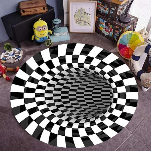 carpets round mandala alfombra 3d three-dimensional black&white stereo vision mat living room doormat tea table sofa illusion carpet
carpets round mandala alfombra 3d three-dimensional black&white stereo vision mat living room doormat tea table sofa illusion carpet