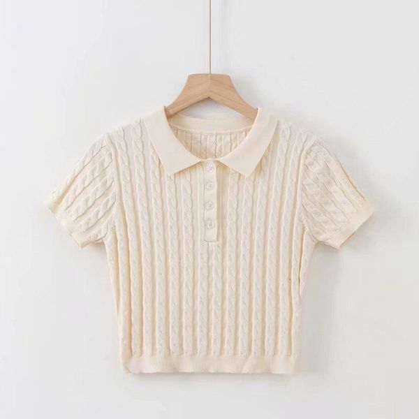 t shirt 2021 summer fashion pullover short sleeve single breasted solid color slim fit knitted, White
t shirt 2021 summer fashion pullover short sleeve single breasted solid color slim fit knitted, White