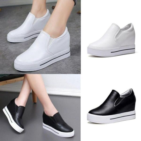 dress shoes women high heels platform hidden wedge loafers sneakers slip on casual, Black
dress shoes women high heels platform hidden wedge loafers sneakers slip on casual, Black