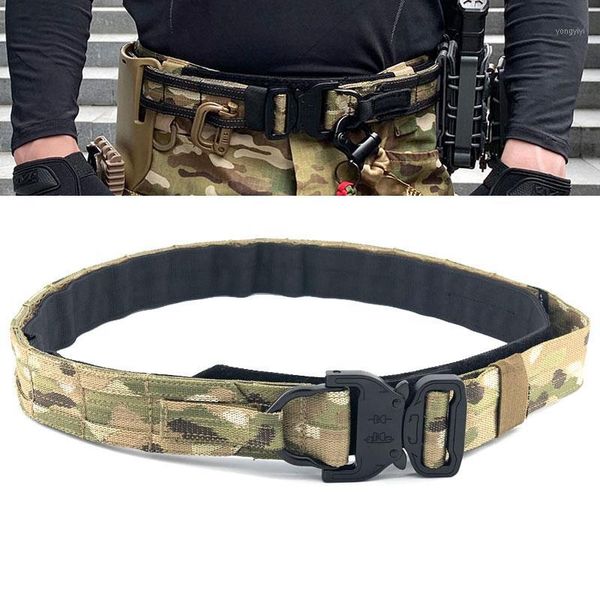 waist support multicam tactical belt army battle molle equipment men double layer fighter outdoor1, Black;gray
waist support multicam tactical belt army battle molle equipment men double layer fighter outdoor1, Black;gray