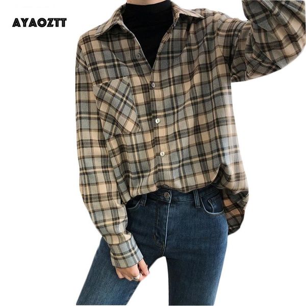 women's blouses & shirts plaid blouse, casual blouse with long sleeves and print, stylish cotton, White
women's blouses & shirts plaid blouse, casual blouse with long sleeves and print, stylish cotton, White