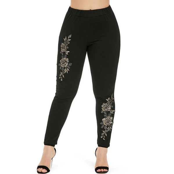 women's pants & capris plus size high waist applique leggings fashion floral embroidery black elastic casual, Black;white
women's pants & capris plus size high waist applique leggings fashion floral embroidery black elastic casual, Black;white