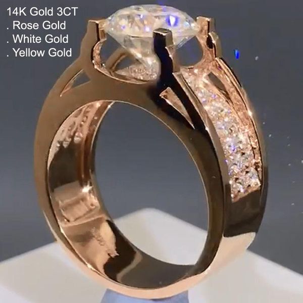 cluster rings 14k rose gold 3 moissanite diamond ring men luxury round trendy wedding party engagement anniversary ct d color, Golden;silver
cluster rings 14k rose gold 3 moissanite diamond ring men luxury round trendy wedding party engagement anniversary ct d color, Golden;silver
