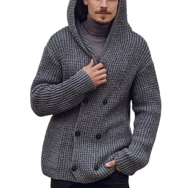 men's sweaters european american autumn clothing double-breasted cardigan hooded sweater solid color long-sleeved knitted jacket, White;black
men's sweaters european american autumn clothing double-breasted cardigan hooded sweater solid color long-sleeved knitted jacket, White;black