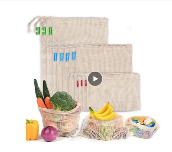 3pcs reusable cotton mesh produce bags for vegetable fruit kitchen reusable washable grid storage bag with drawstring 3 sizes
3pcs reusable cotton mesh produce bags for vegetable fruit kitchen reusable washable grid storage bag with drawstring 3 sizes